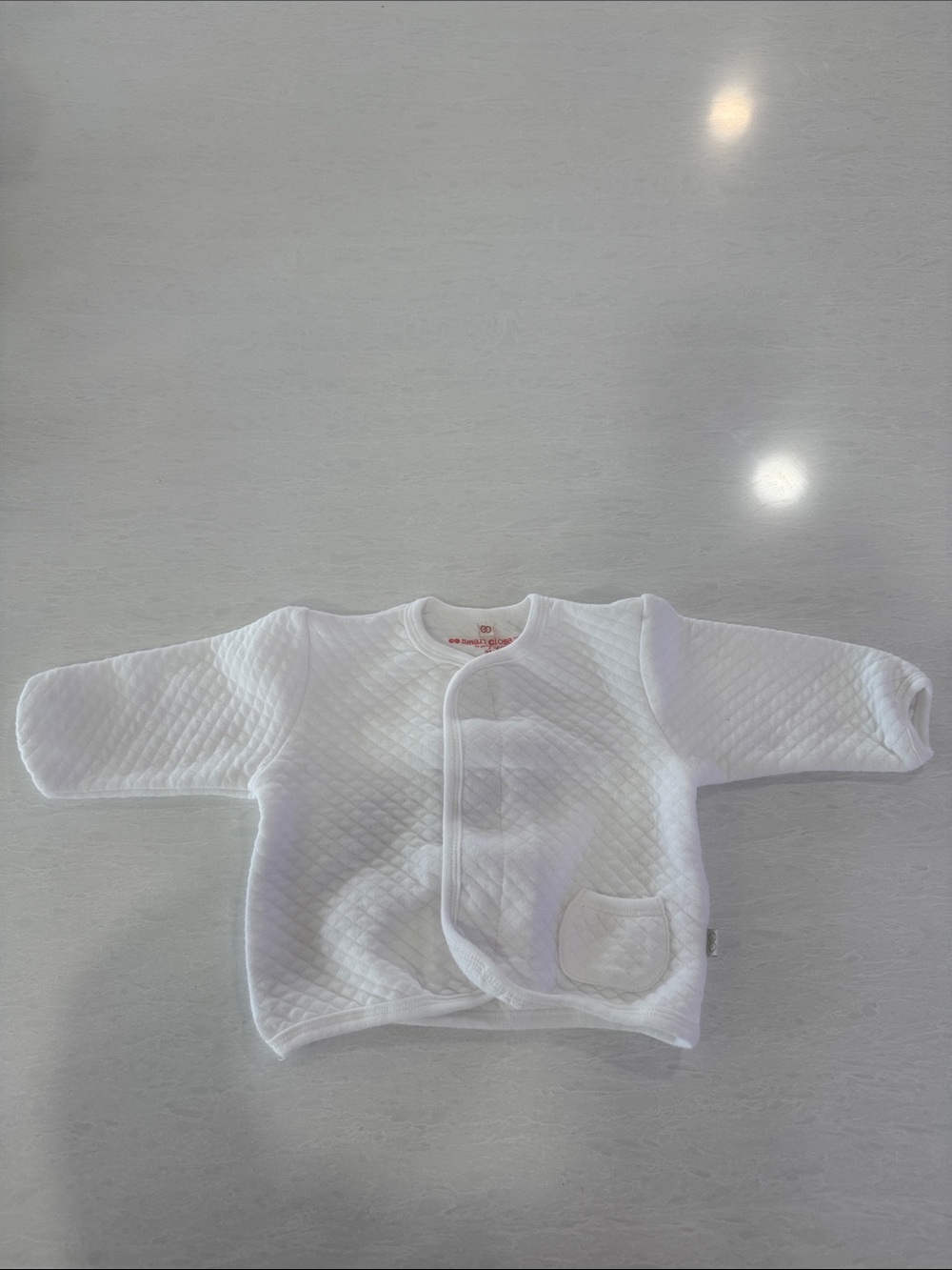 Magnetic Me White Quilted Baby Jacket - 9M